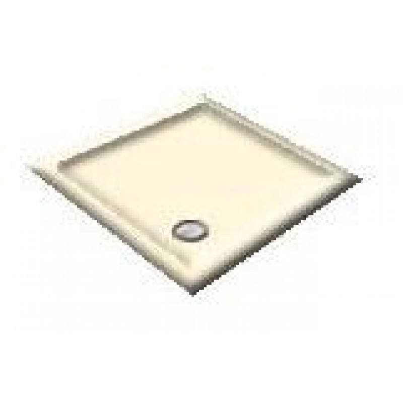 1400 Soft Cream Offset Pentagon Shower Trays