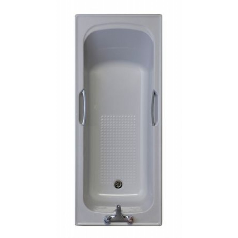 WHISPER GREY / 2 TAPHOLE TWINGRIP BATH 1675x700