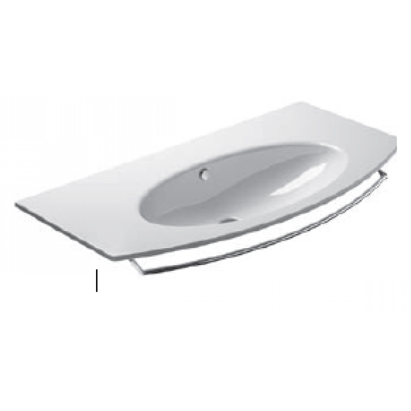 100 Washbasin 0, 1 or 3 tap holes-White