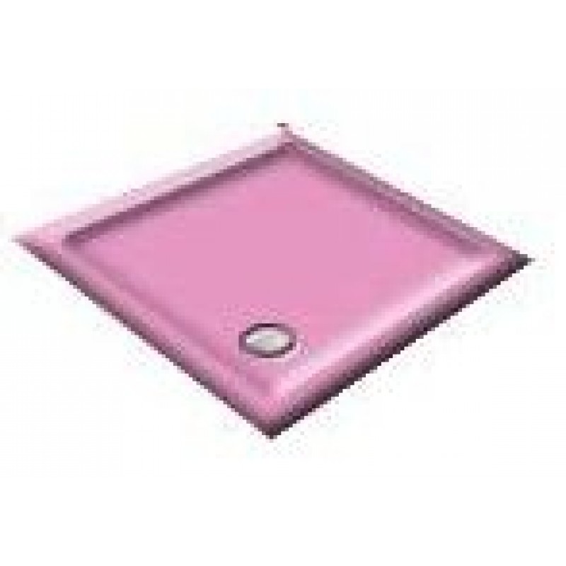 900x760 Flamingo Pink Offset Quadrant Shower Trays