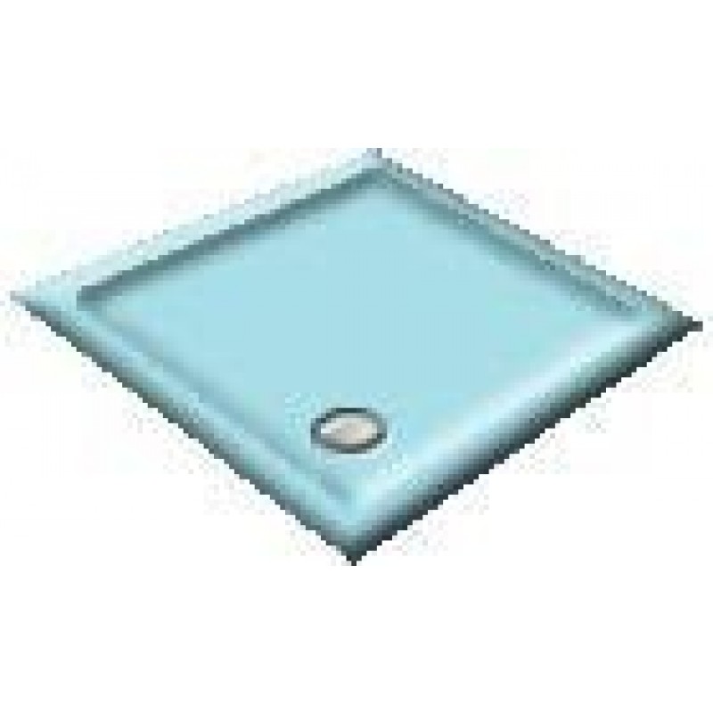 1400 Sky Blue Offset Pentagon Shower Trays