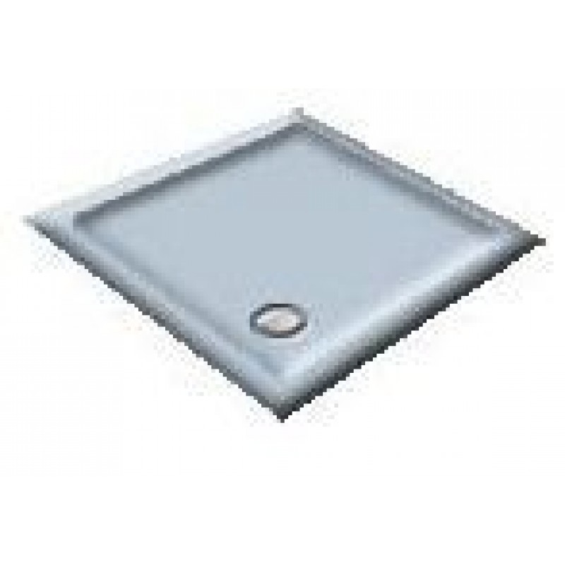 900X760 White/Blue Delft Offset Quadrant Shower Trays