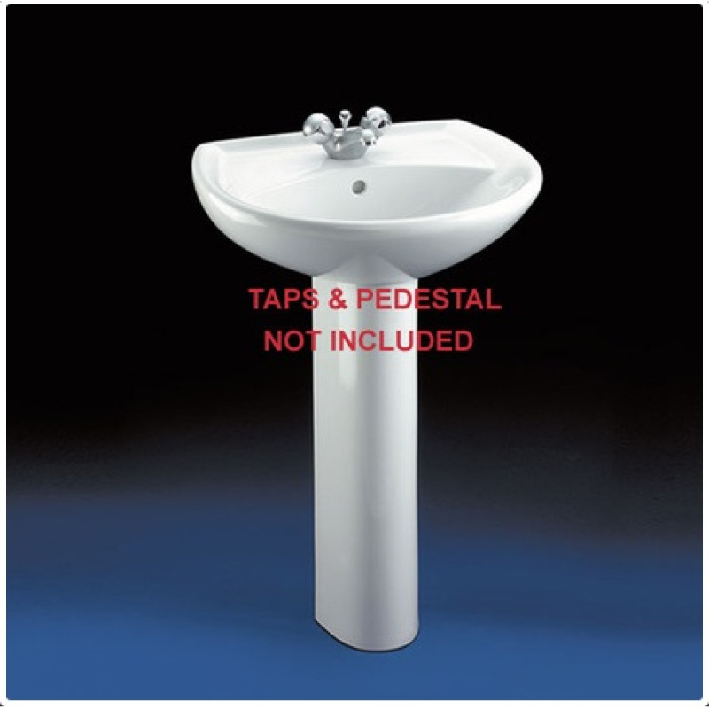 ASCANIA 600 Basin - 1 taphole - White