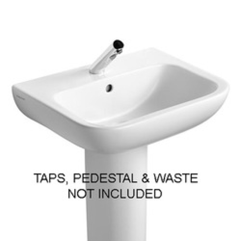 Portman 21 55cm 2H Pedestal Basin with overflow - White