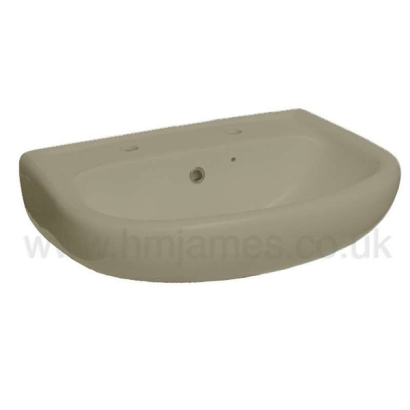 Caspero 550x480 Basin 2 tapholes - Black