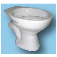 Black WC TOILET PAN low level model -  Horizontal outlet pan ( no seat )