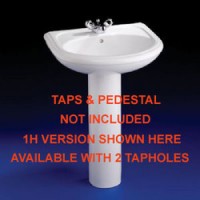 Camargue 540 Basin 2 Tapholes - White