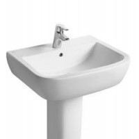 Tempo 60cm pedestal basin 1 taphole - White