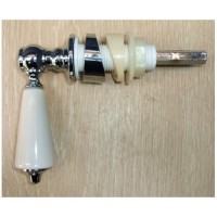 CISTERN LEVER (Coloured porcelain handle & wedge spacers) - Pergamon / Chablis