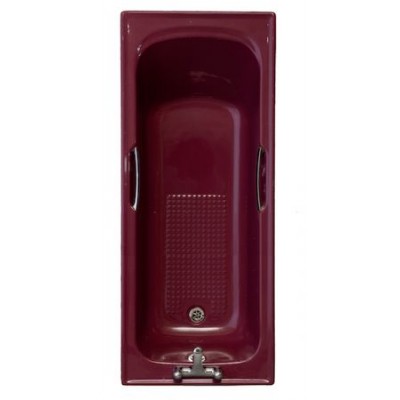 BURGUNDY / 2 TAPHOLE TWINGRIP BATH 1700x700