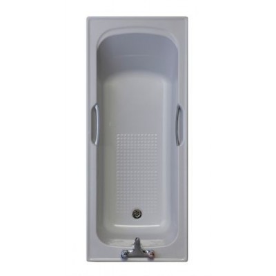 WHISPER GREY / 2 TAPHOLE TWINGRIP BATH 1675x700