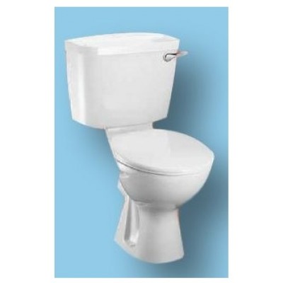 Black Close coupled toilet ( WC pan & 450mm lever flush cistern )