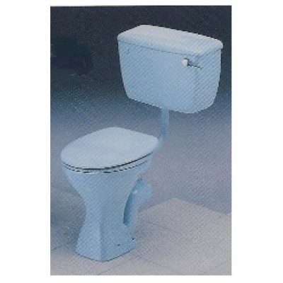 Champagne WC TOILET low level pan & cistern - Side entry inlet and overflow