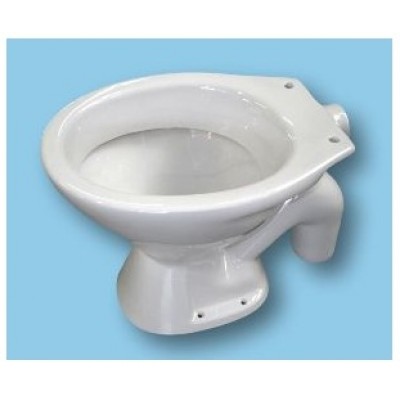 White Low Level S trap toilet WC pan