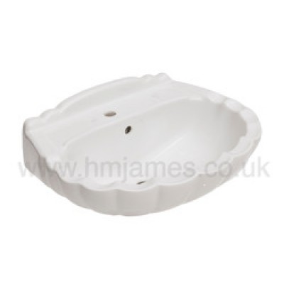 Montaza Shell Design 1H Basin - White