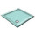800X800X50mm Turquoise Square Shower Trays