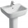 Tempo 55cm pedestal basin 1 taphole - White