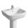 Tempo 60cm pedestal basin 1 taphole - White