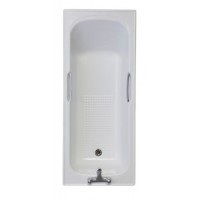 WHITE / 2 TAPHOLE TWINGRIP BATH 1675x700