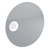 Round backlit mirror with touch-switch and stainless steel frame L100