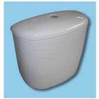 Black WC TOILET CISTERN 405 mm close coupled model (flush valve - push button)
