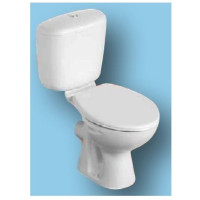 Pink (Coral/Shell) C/c toilet (WC pan 405mm flush valve cistern)