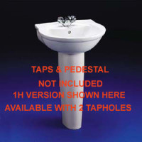 ALTO 550 Basin - 2 tapholes - Old english white