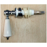 CISTERN LEVER (Coloured porcelain handle & wedge spacers) - Pergamon / Chablis